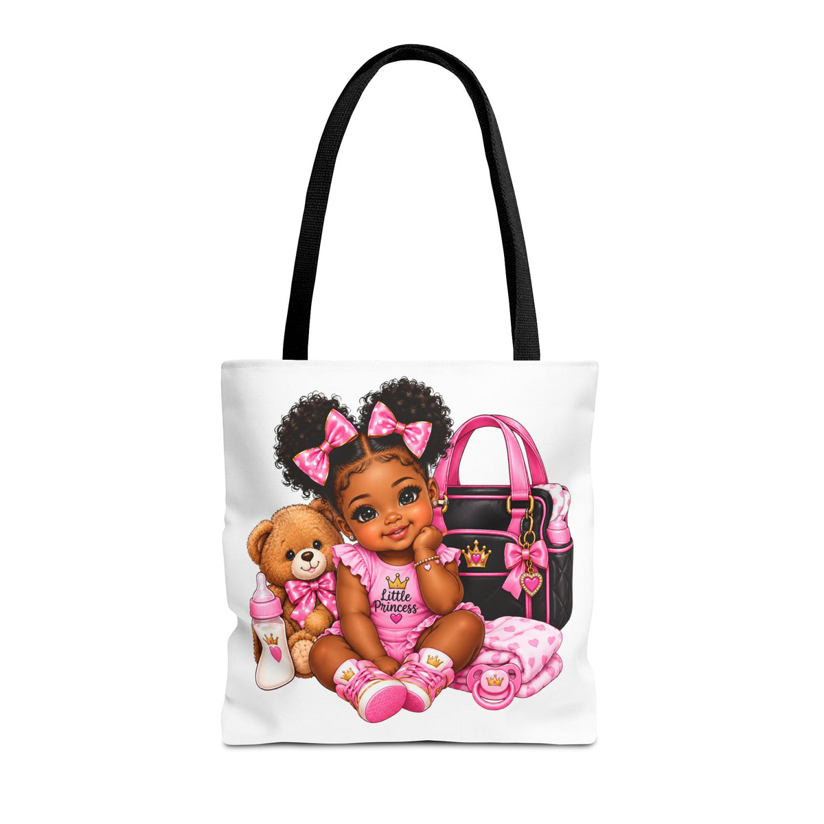 Baby Princess Pink Tote Bag - Cute Infant Girl Illustration Tote