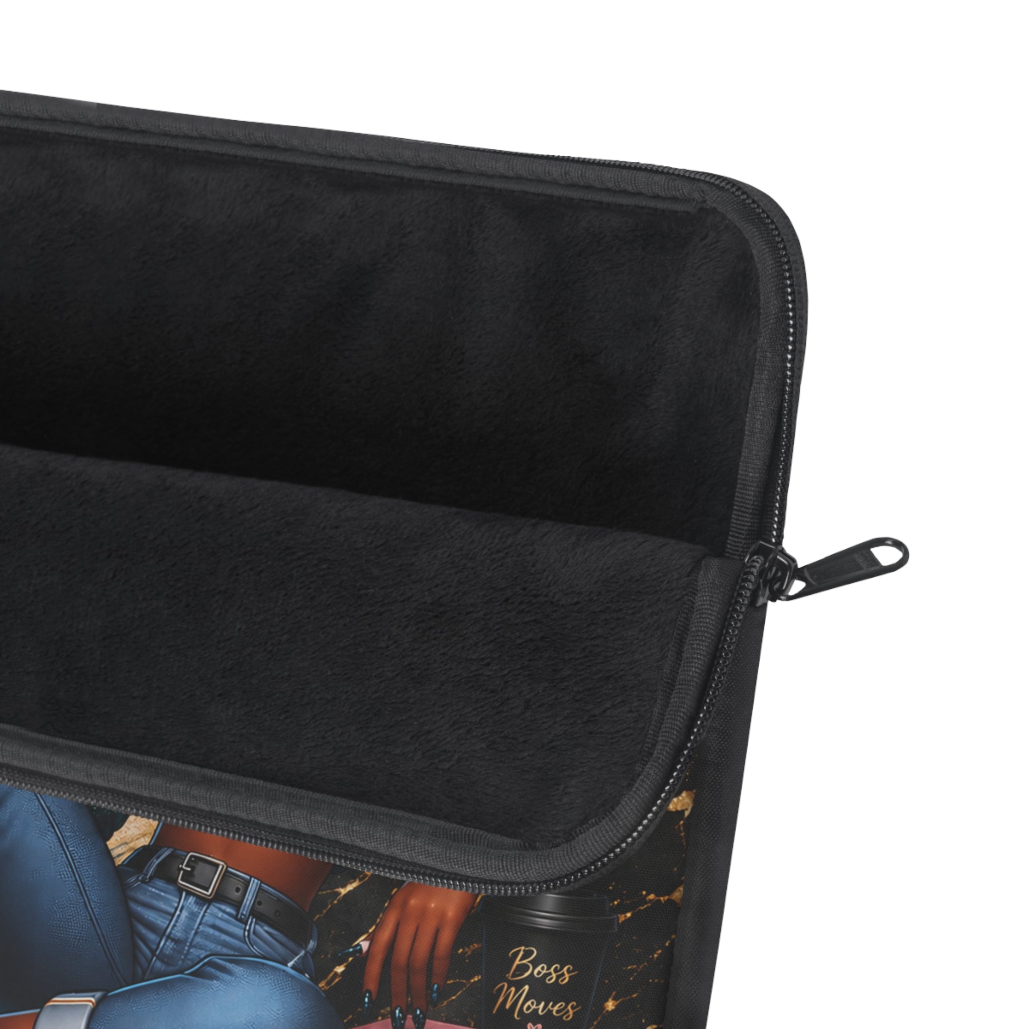 Focused Confident Unstoppable Laptop Sleeve | Afro Girl Scholar Illustration
