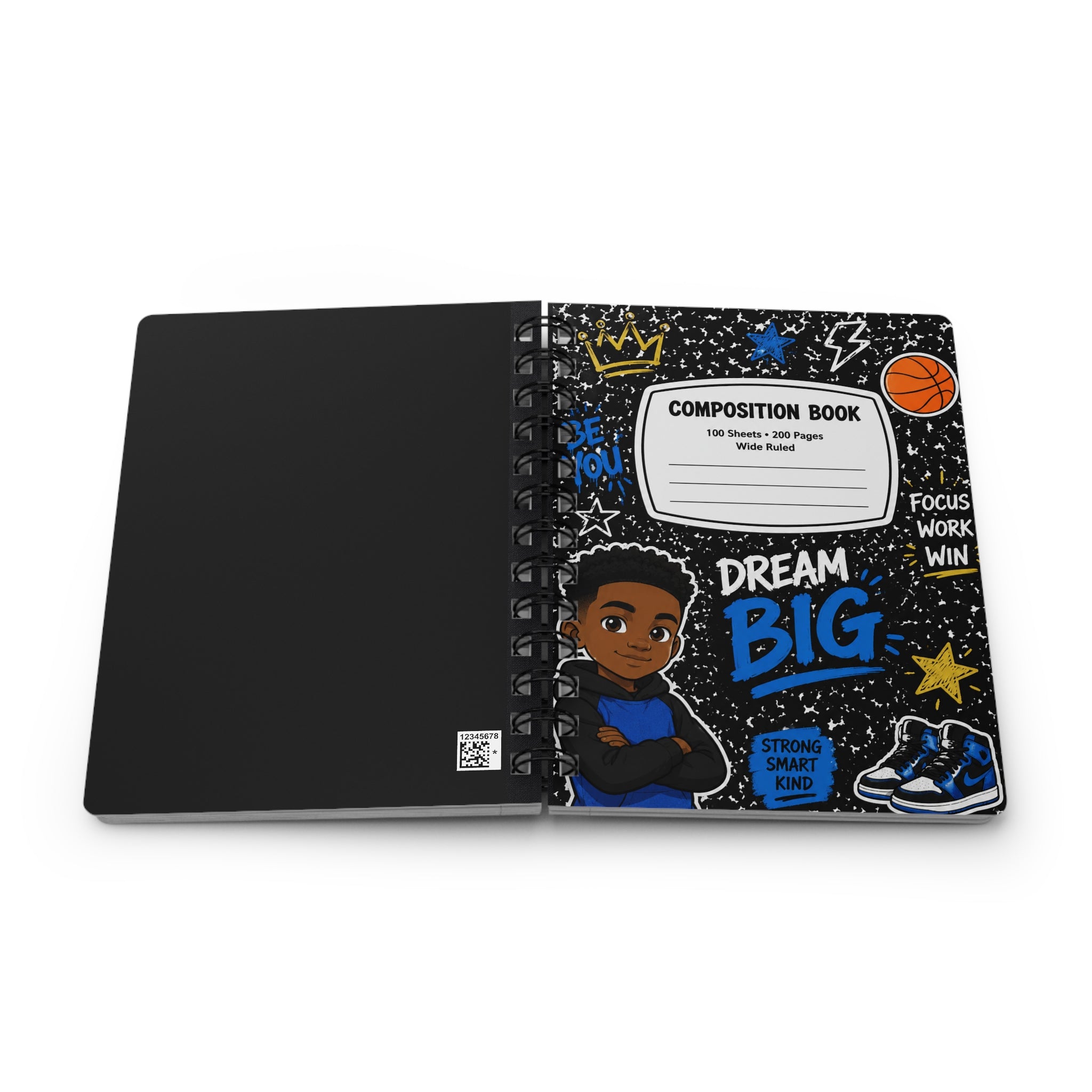 Dream Big Composition Notebook — Spiral-Bound Journal for Kids (Focus, Work, Win)