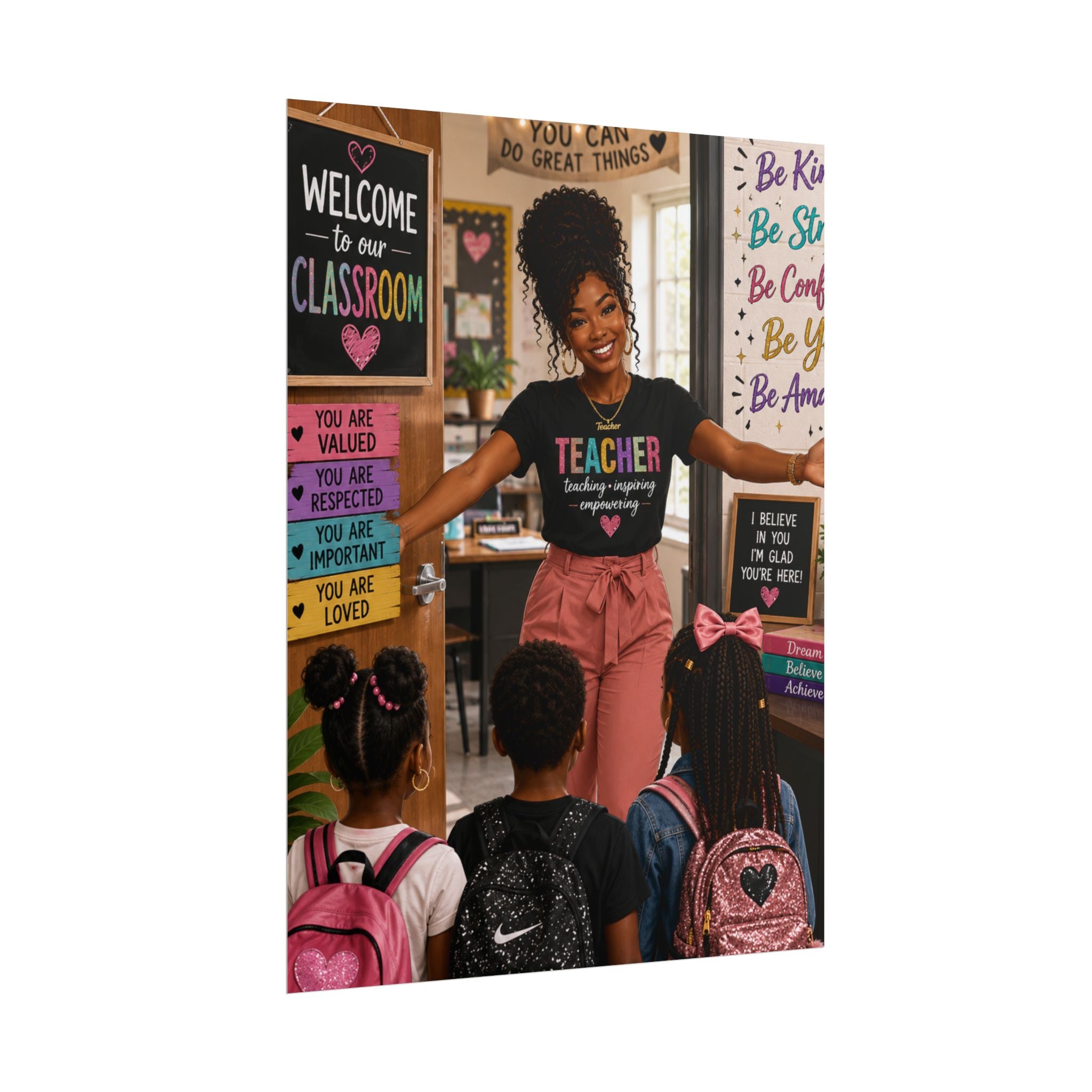Teacher Welcome Poster — Classroom Inspirational Rolled Poster
