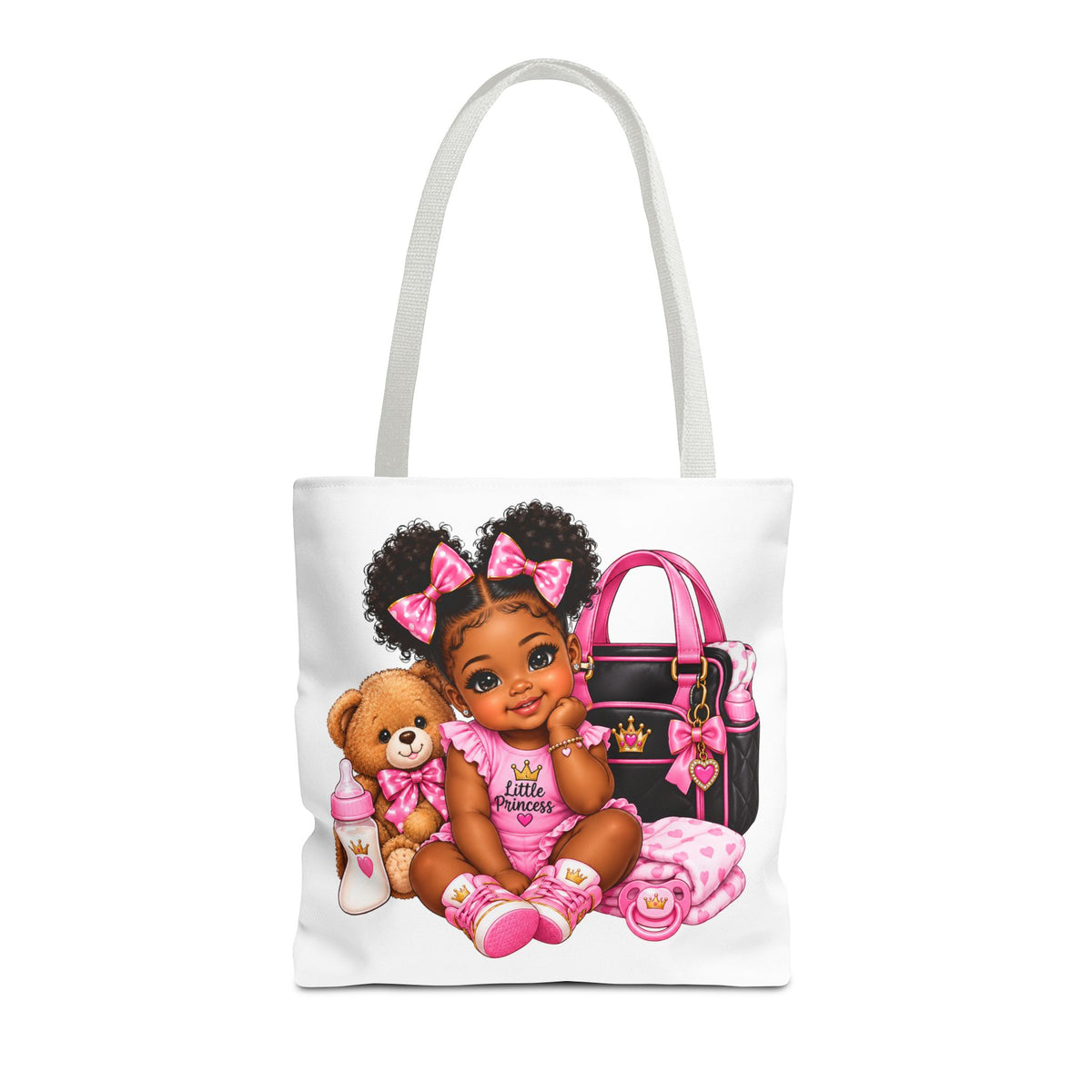Baby Princess Pink Tote Bag - Cute Infant Girl Illustration Tote