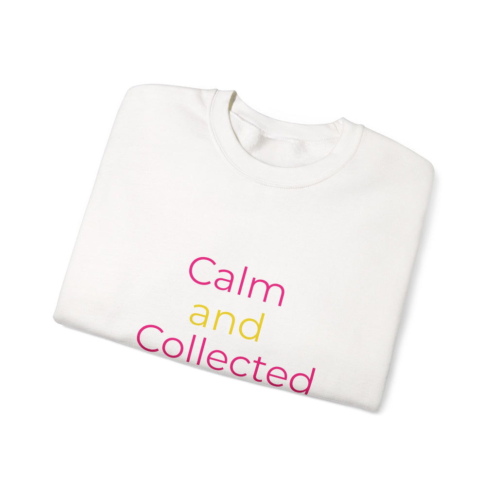 Calm and Collected Crewneck Sweatshirt — Minimal Pastel Relaxation Pullover