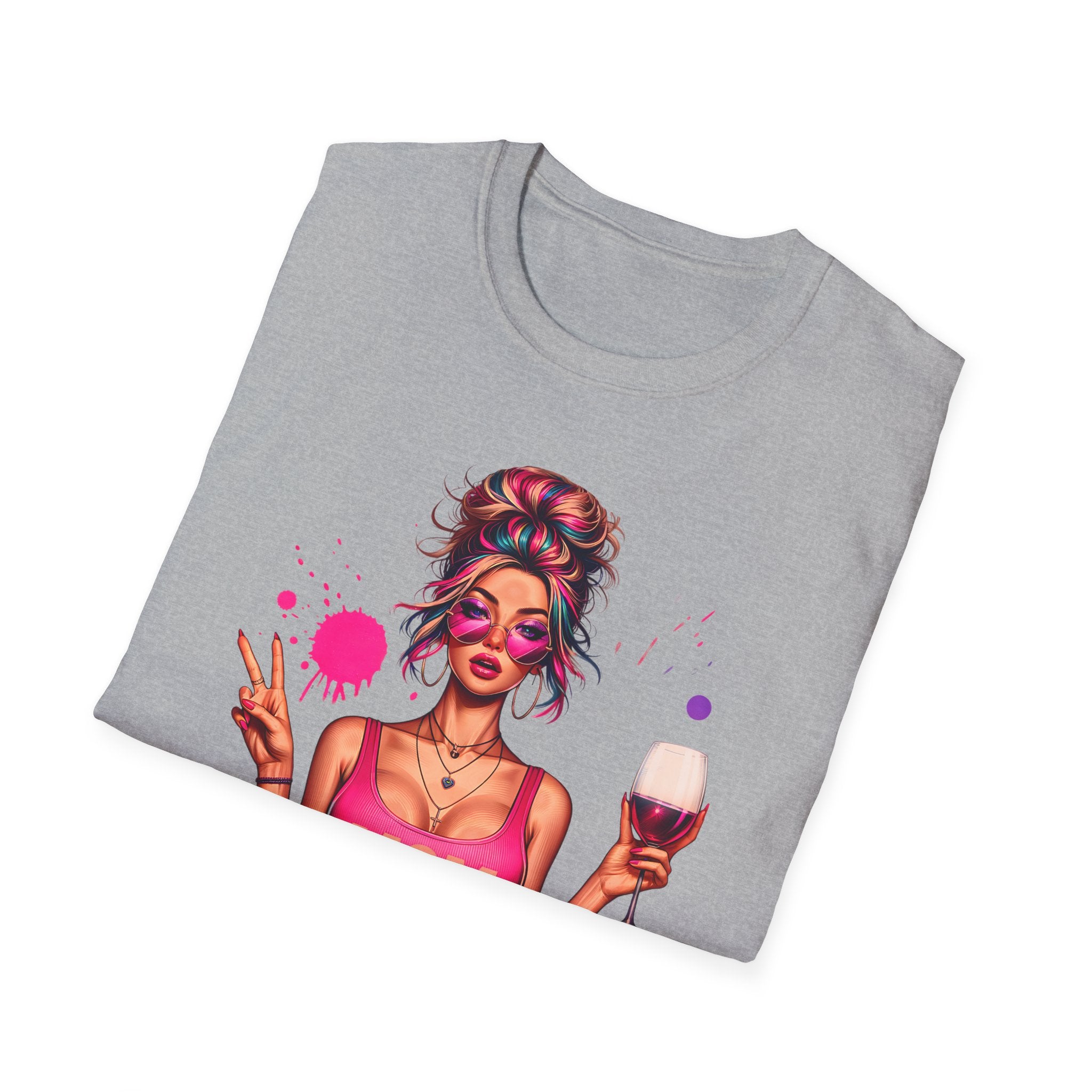 Mom Life Wine T-Shirt — Colorful Wine Mom Graphic Tee