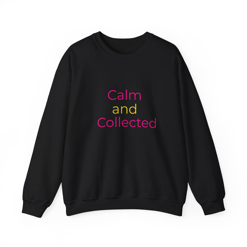 Calm and Collected Crewneck Sweatshirt — Minimal Pastel Relaxation Pullover