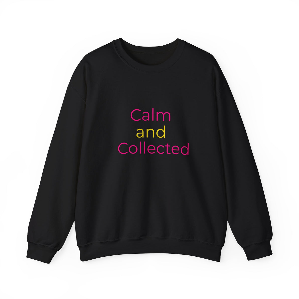 Calm and Collected Crewneck Sweatshirt — Minimal Pastel Relaxation Pullover