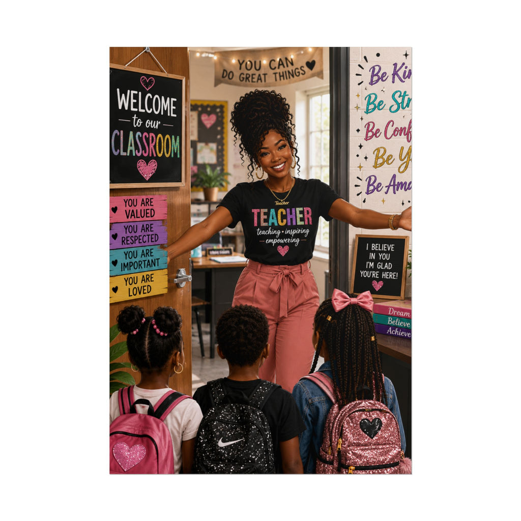 Teacher Welcome Poster — Classroom Inspirational Rolled Poster