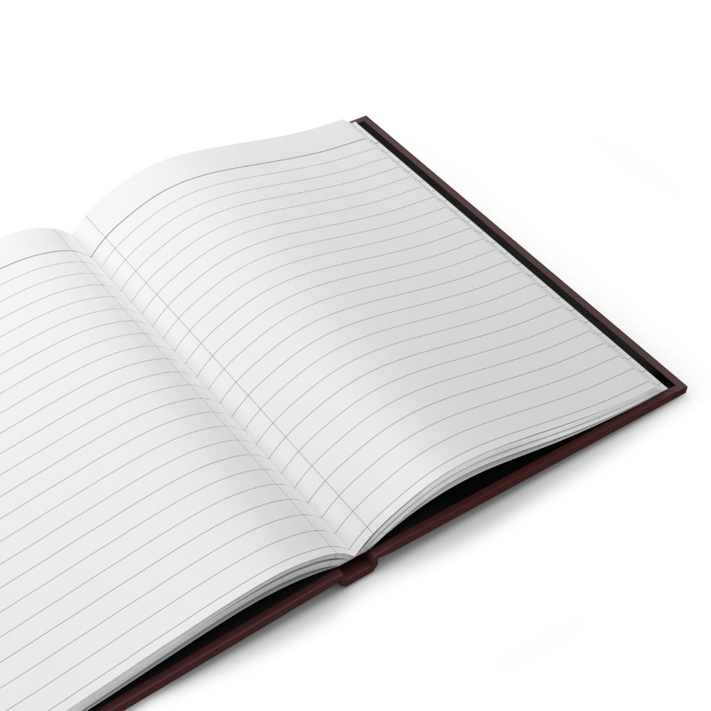 Hardcover Journal — 'Into the Library She Goes' Literary Notebook for Book Lovers