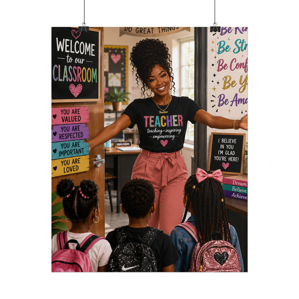 Teacher Welcome Poster — Classroom Inspirational Rolled Poster
