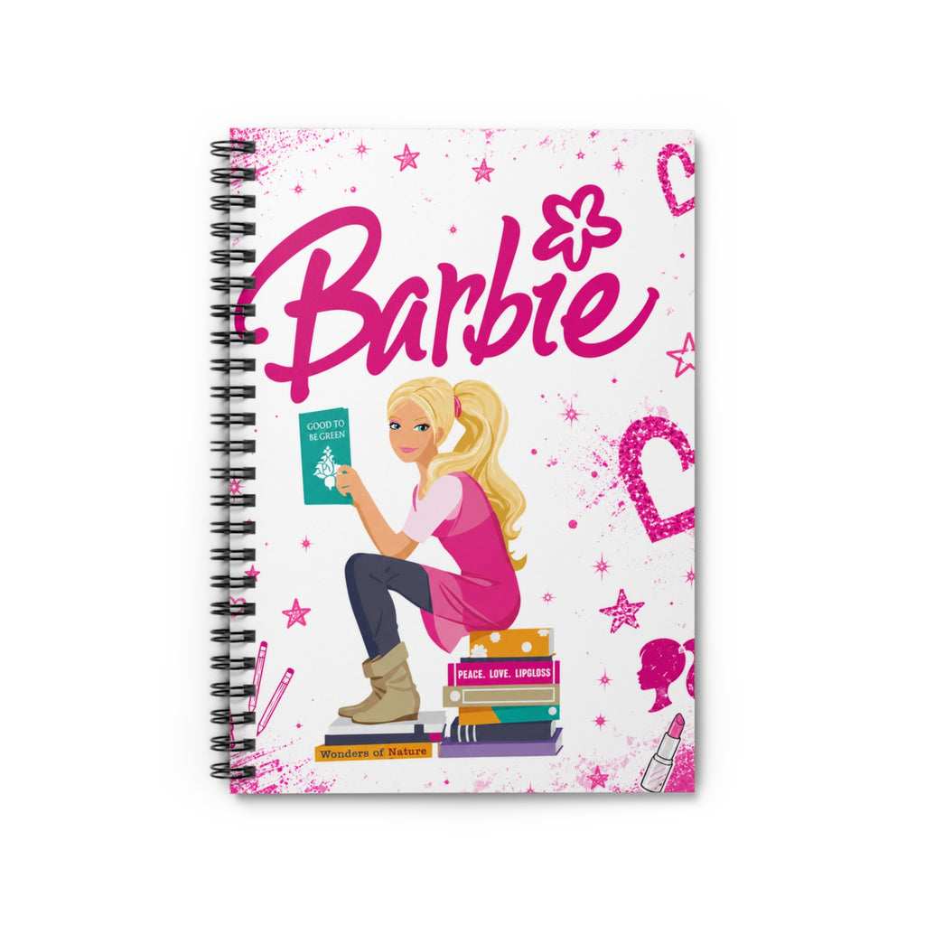 Barbie Girl Illustration Spiral Notebook | Ruled Notebook