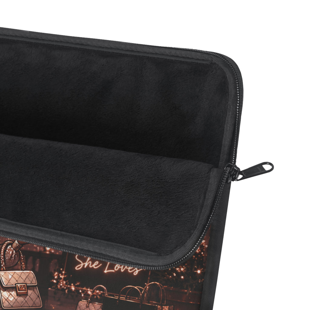 Laptop Sleeve — 'She Designed a Life She Loves' Chic City Girl Sleeve