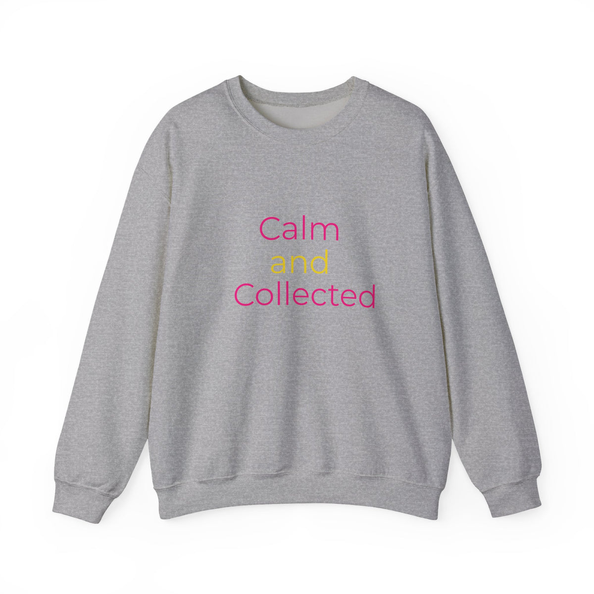 Calm and Collected Crewneck Sweatshirt — Minimal Pastel Relaxation Pullover
