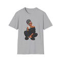 T-Shirt — Cozy Black Woman Illustration with Coffee (Relaxed Lounge Tee)