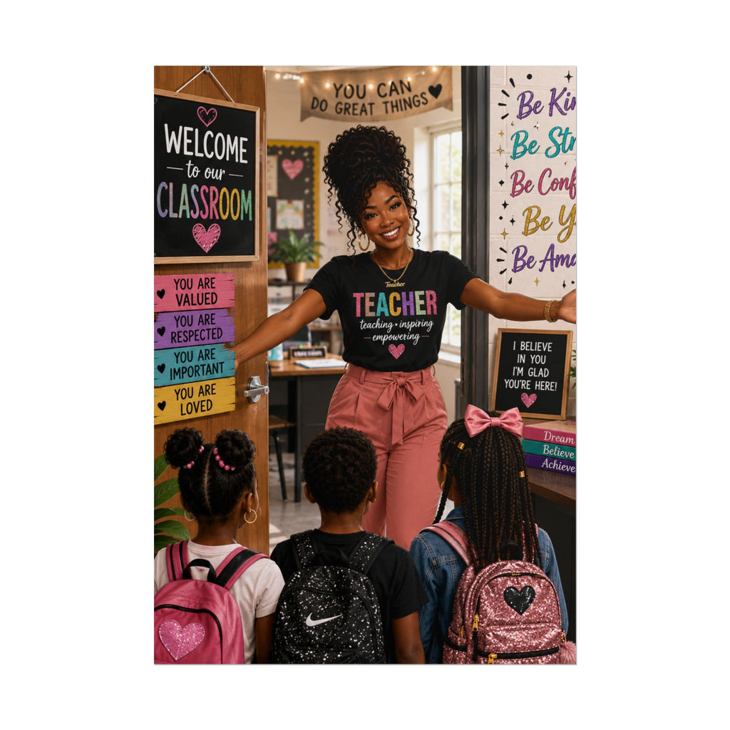 Teacher Welcome Poster — Classroom Inspirational Rolled Poster