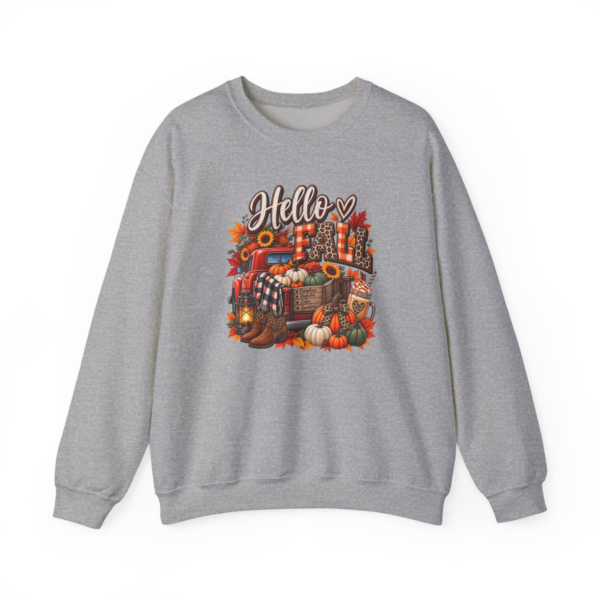 Autumn Pumpkin Crewneck Sweatshirt | Cozy Fall Graphic