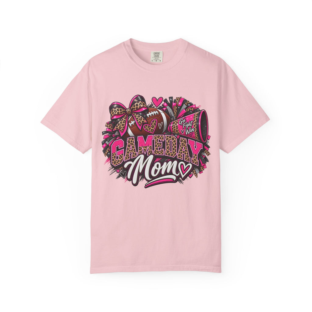 T-Shirt — "Gameday Mom" Football Design (Pink Leopard)