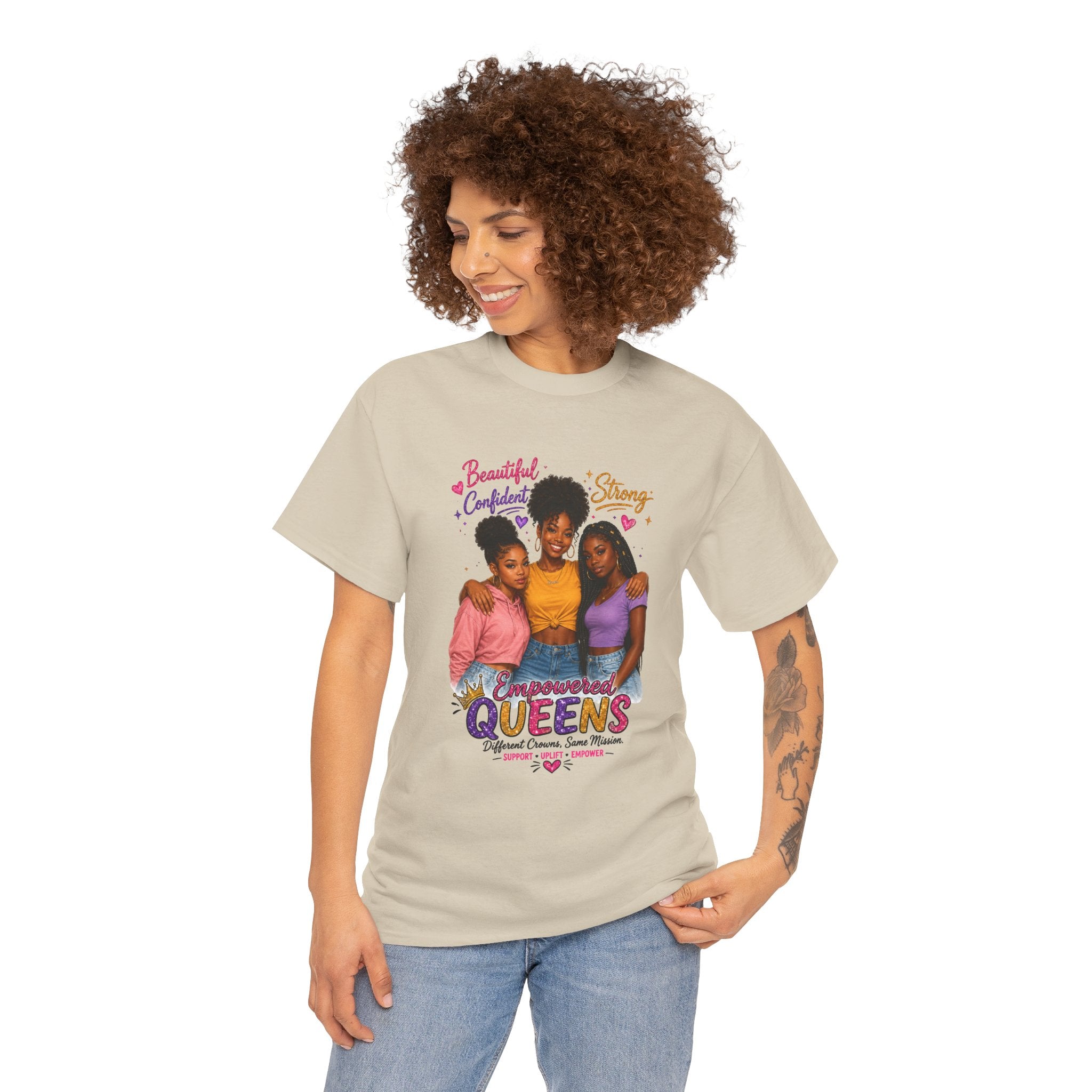 Empowered Queens T-Shirt | Black Girl Magic, Strong Confident Women