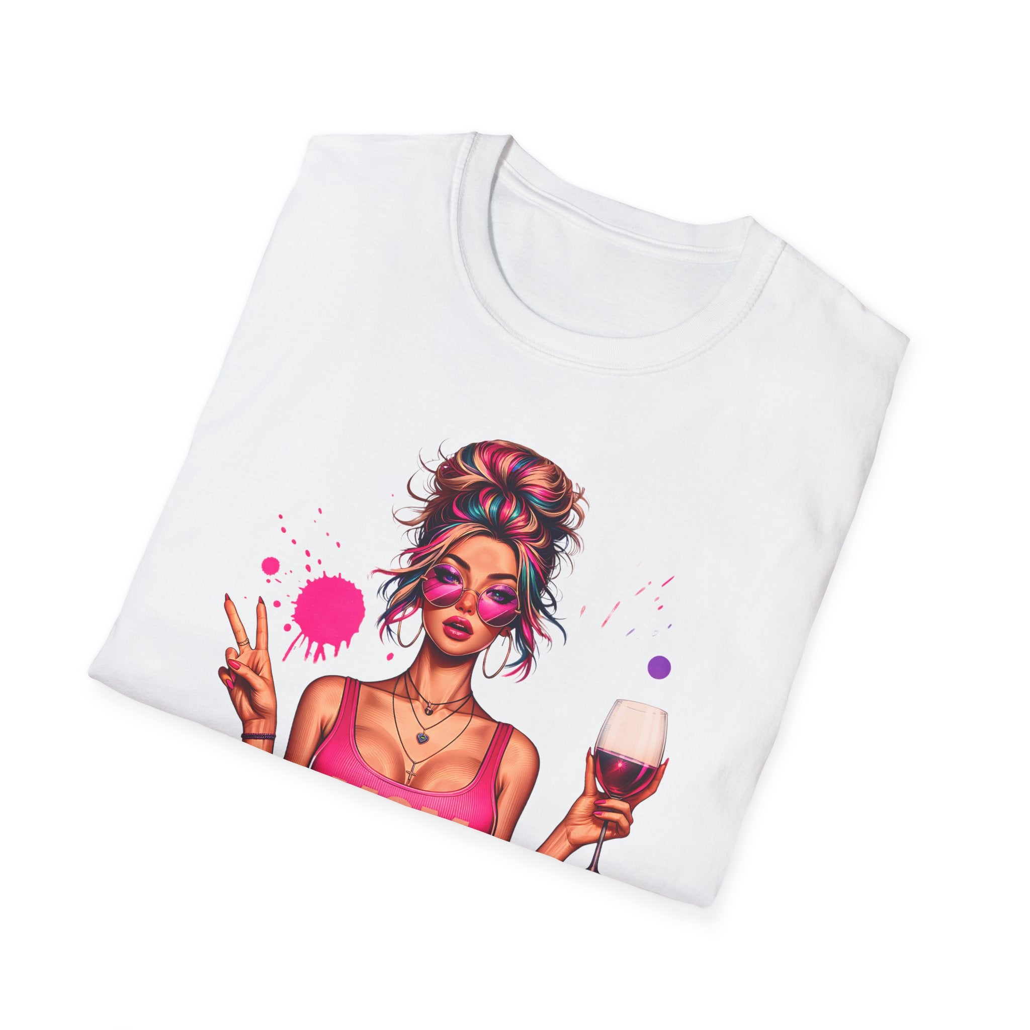 Mom Life Wine T-Shirt — Colorful Wine Mom Graphic Tee