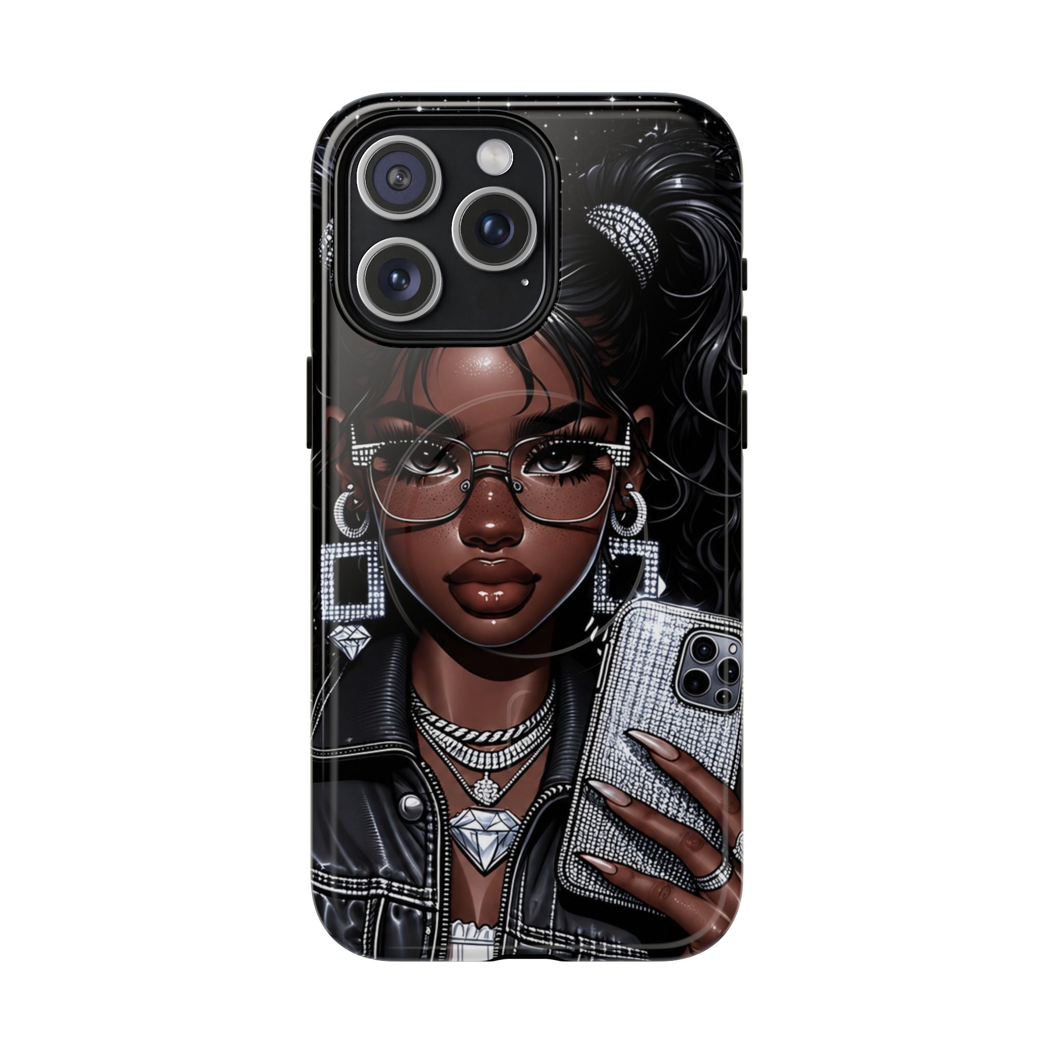 Black Girl Magic Selfie Phone Case | Tough Magnetic Case