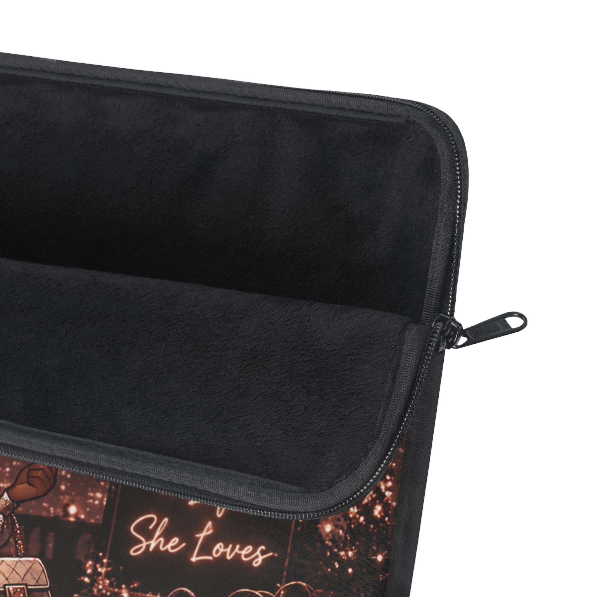Laptop Sleeve — 'She Designed a Life She Loves' Chic City Girl Sleeve