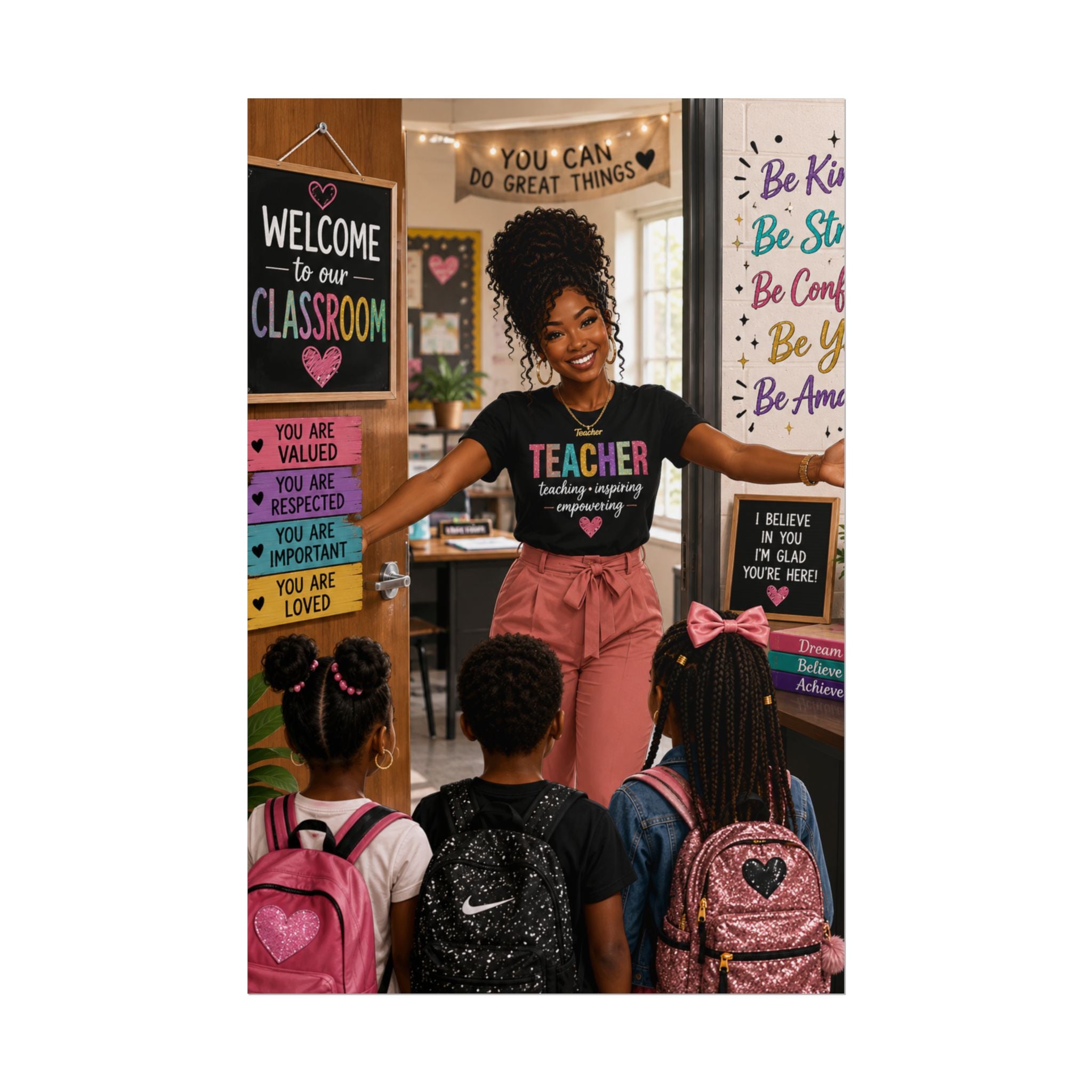 Teacher Welcome Poster — Classroom Inspirational Rolled Poster
