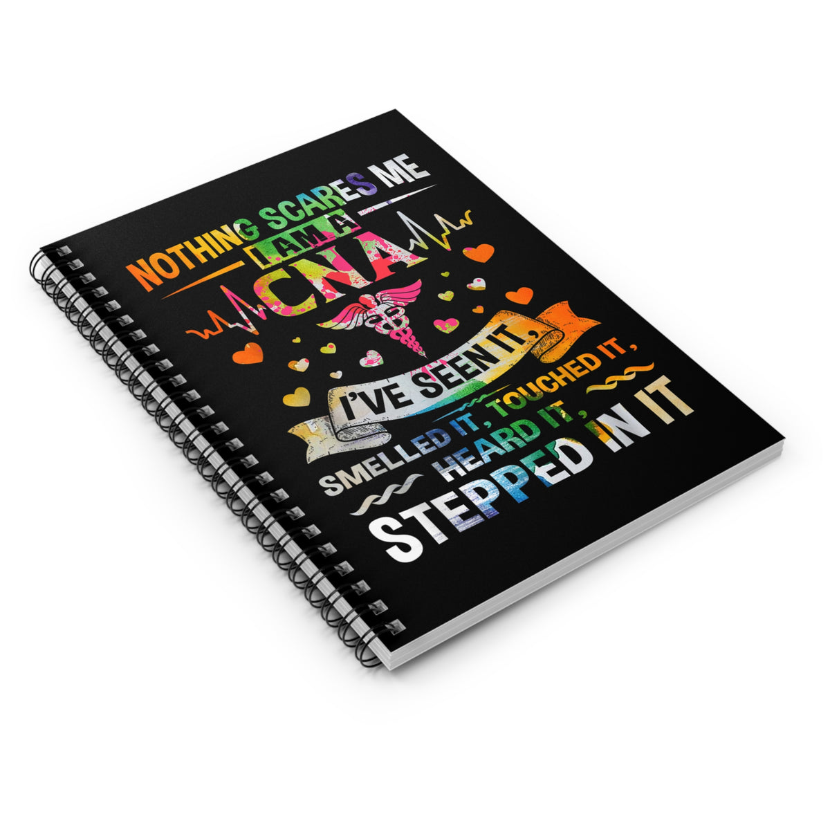 CNA Inspirational Spiral Notebook, Nurse Gift, Healthcare Worker Journal, Ruled