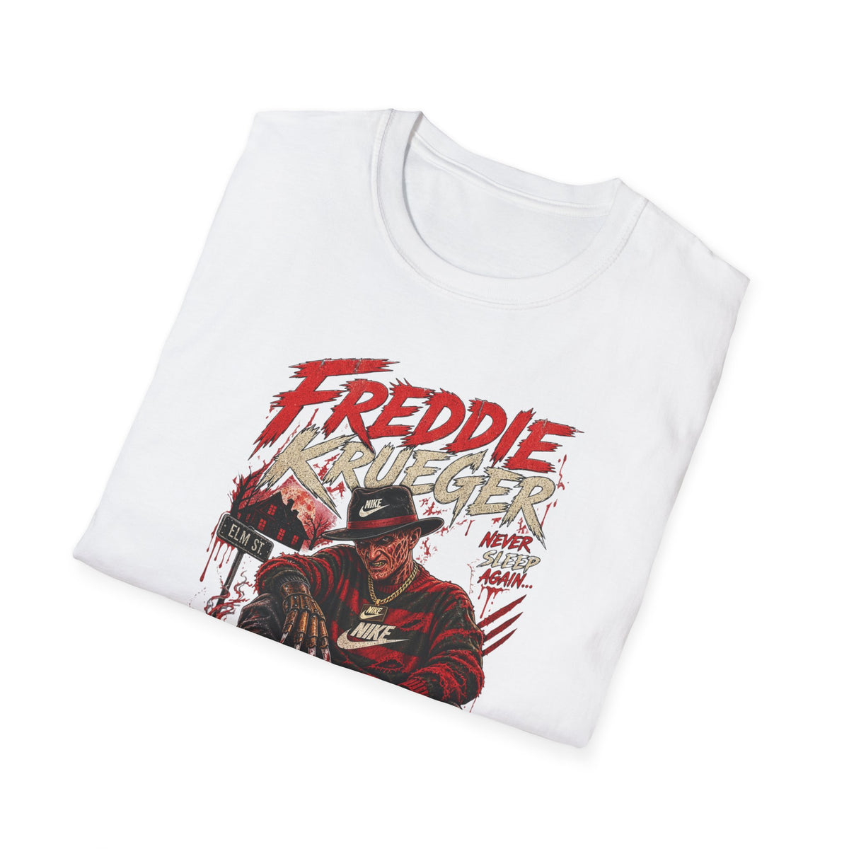 Freddie Krueger Retro Horror Graphic T-Shirt