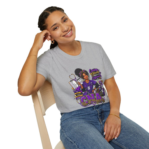 Caring Hearts Make a Difference CNA T-Shirt — Proud Nurse Aide Gift